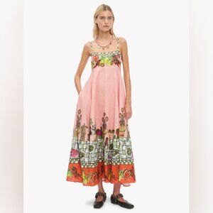 Alémais x Greg Sindel Contessa printed linen maxi dress
